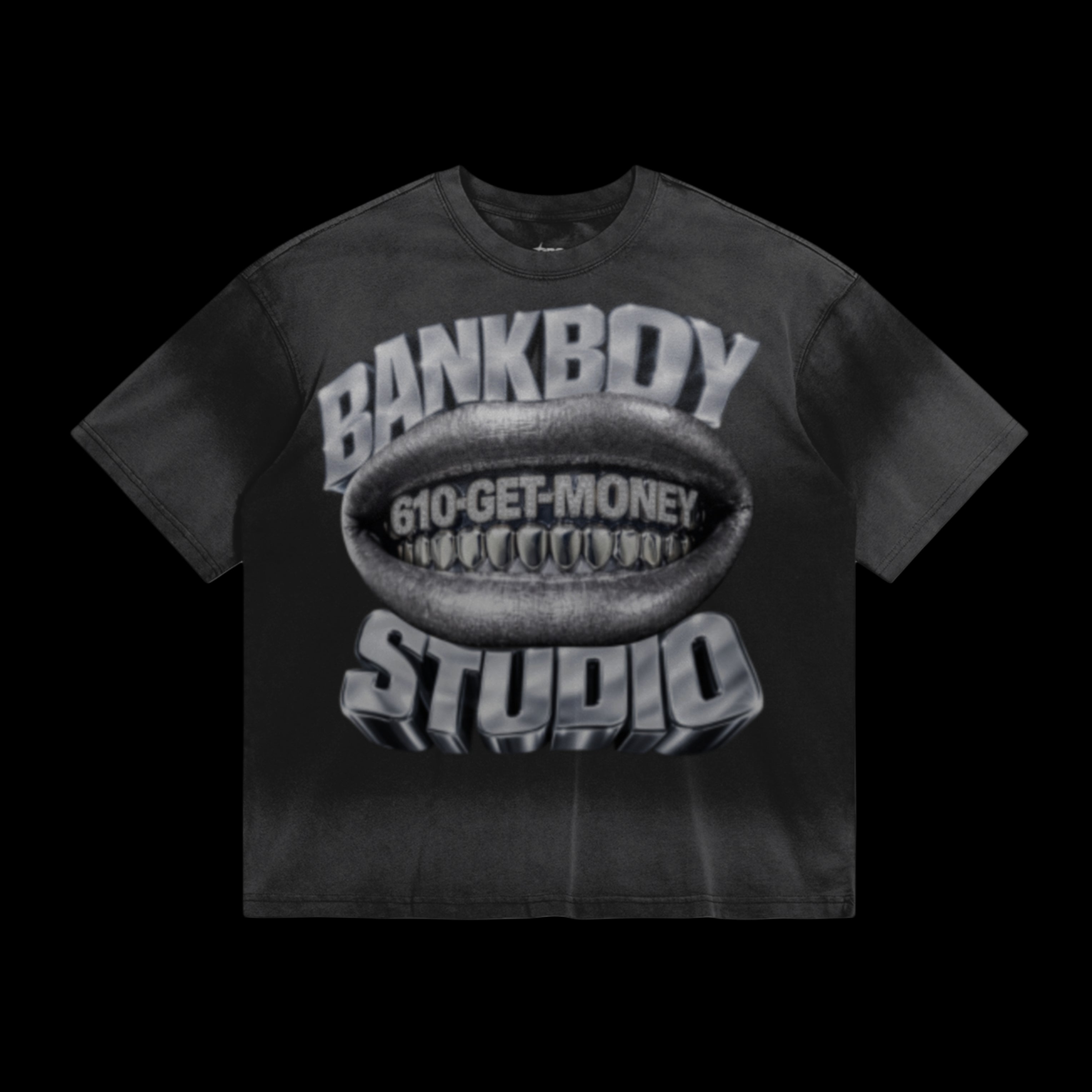 (610)-Get-Money Grillz Washed Graphic Tee